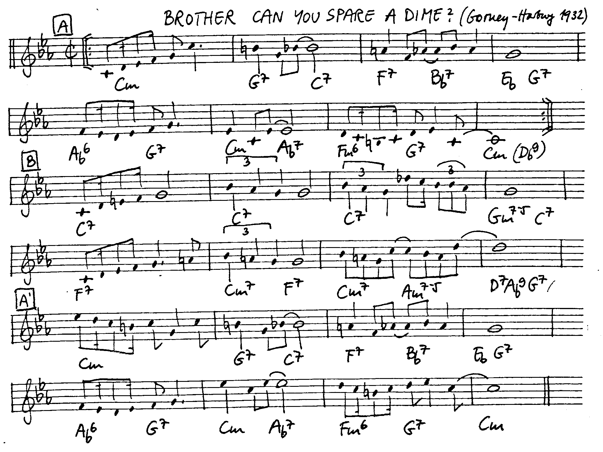 brother can you spare a dime leadsheet – book us for your next 20s or gatsby event